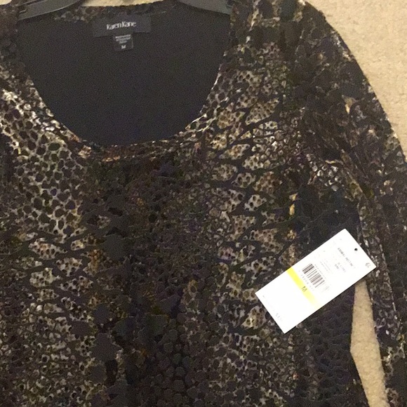 NWT Karen Kane Velvet Burnout Dress - Picture 3 of 11